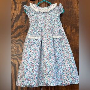 Anavini floral dress with smocking